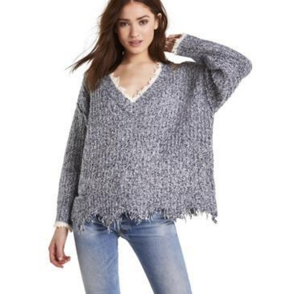 NWT Wildfox Distressed Echo Sweater